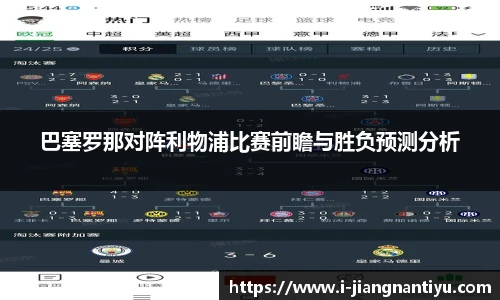 巴塞罗那对阵利物浦比赛前瞻与胜负预测分析